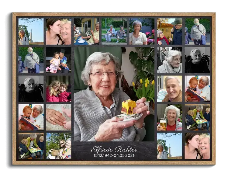 Memorial Collage: 24 Photos & Personal Text