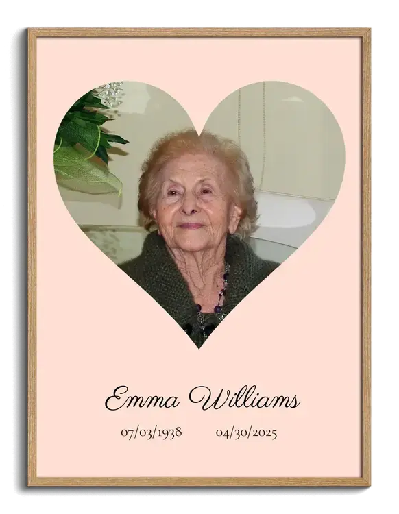 Heart-Shaped Memorial Collage - Personalized Tribute