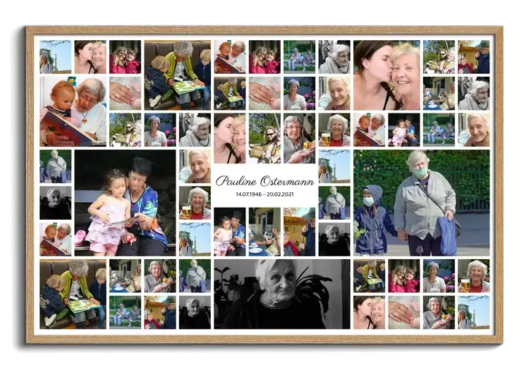Memorial Photo Collage Canvas Landscape